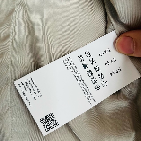 Hugo Boss cream leather jacket Size 6 - Picture 6 of 7